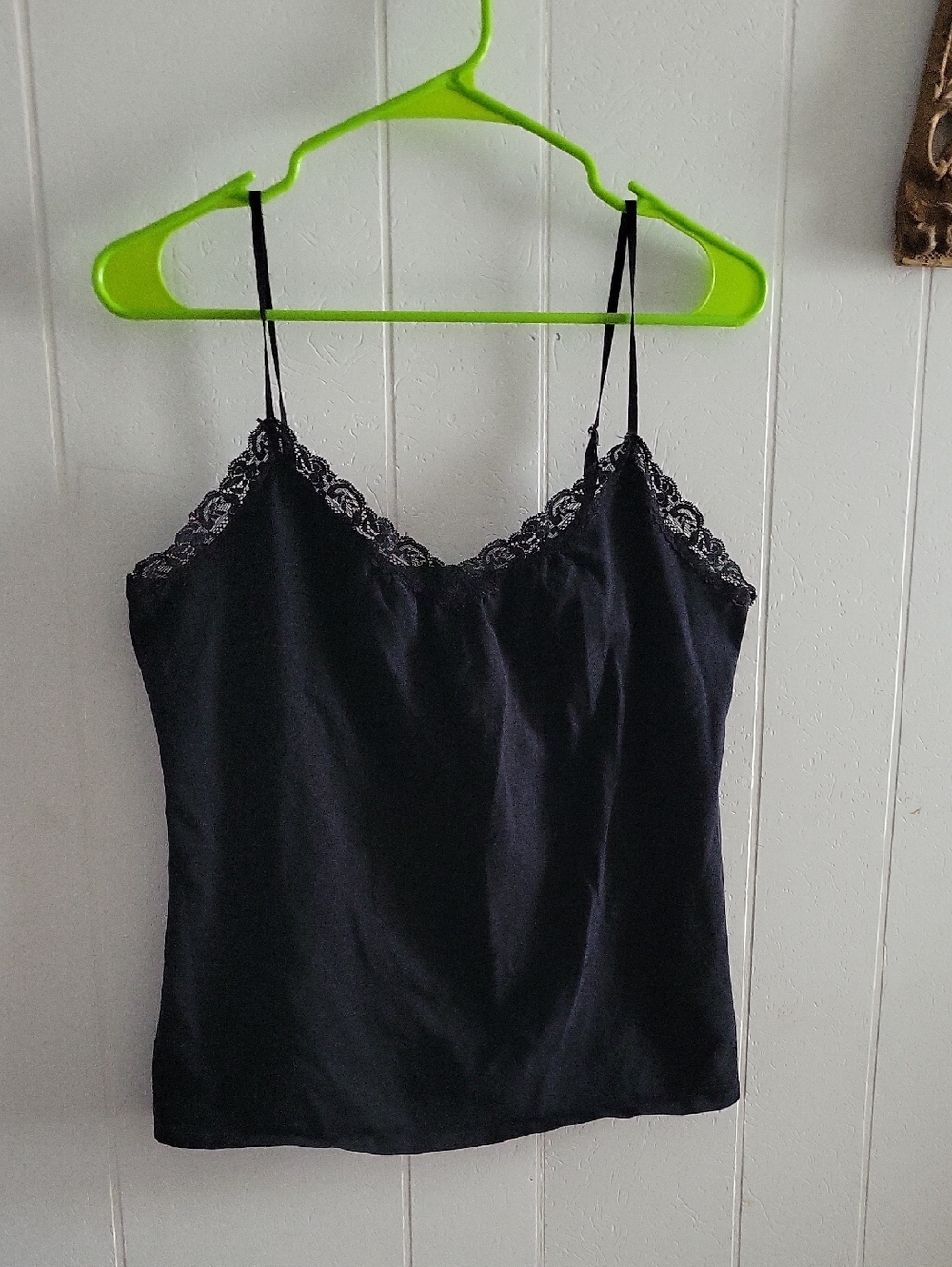 a.n.a Black Lace-Trim Camisole Top